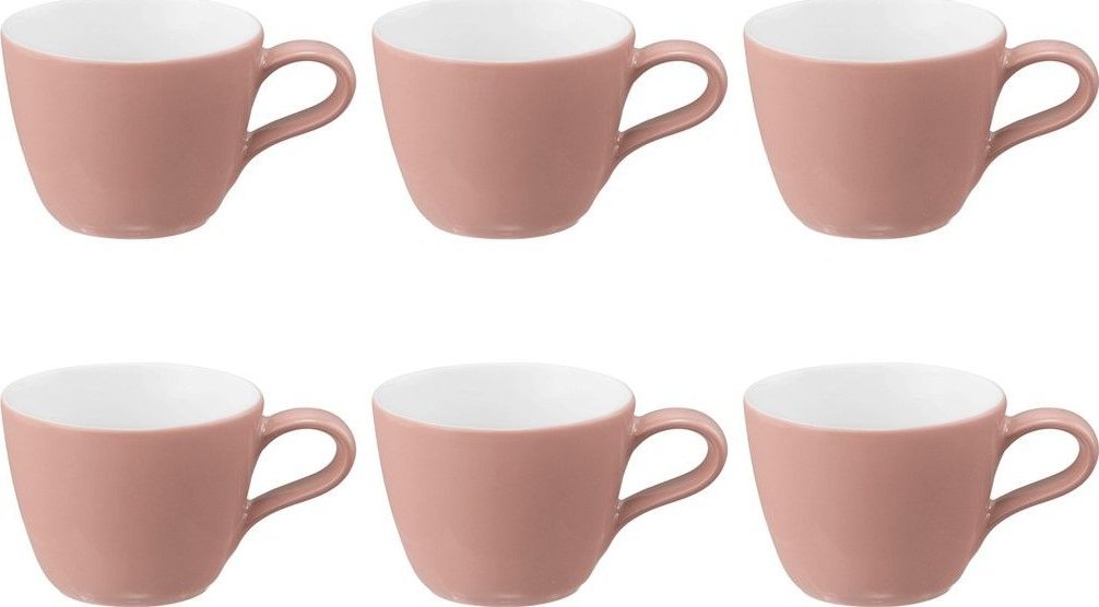 Zestaw 6 filiżanek do espresso 90 ml różowy - porcelana Seltmann Weiden