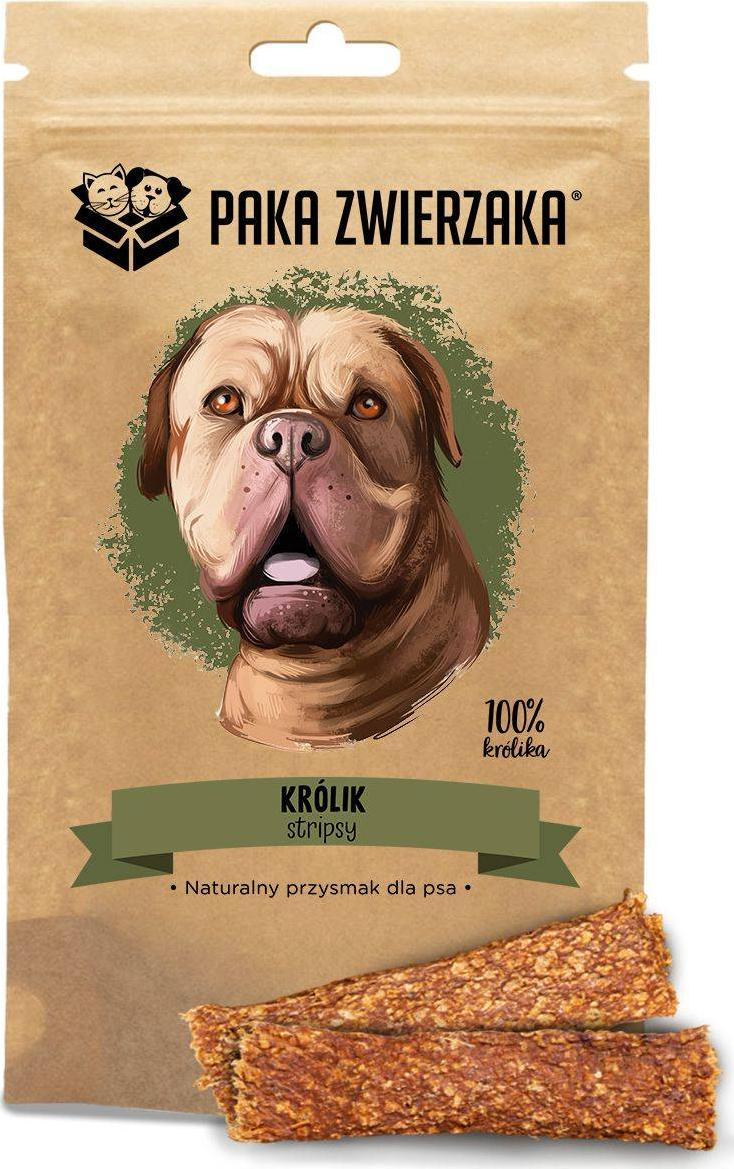 Paka Zwierzaka Przysmaki Stripsy Królik 100% 70g