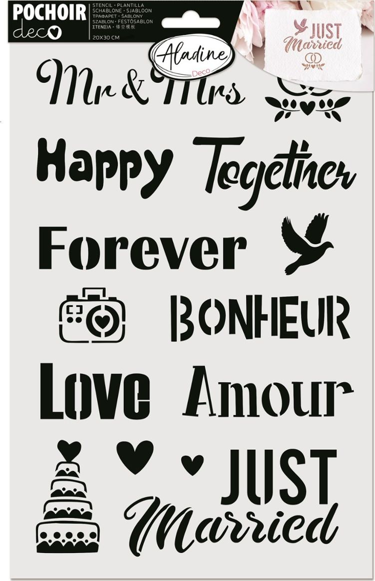 Aladine Szablon 30x20 cm Miłość