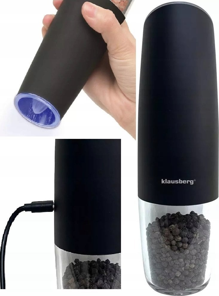Młynek do przypraw Klausberg ELEKTRYCZNY GRAWITACYJNY MŁYNEK AKUMULATOROWY KLAUSBERG KB-7646