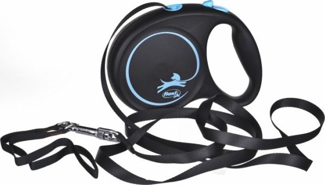 Flexi Smycz automatyczna Black Design L taśma 5 m kol. niebieski