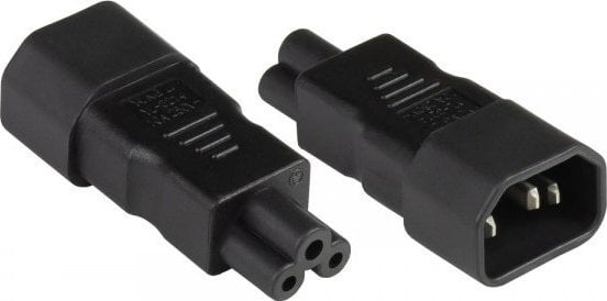 Adapter AV Alcasa Alcasa PA-1405S adapter wtyczek zasilających C14 C5 Czarny