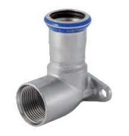 Geberit Podłączenie armatury Mapress Edelstahl 90° z gwintem wewnętrznym DN 12/15 (33403)