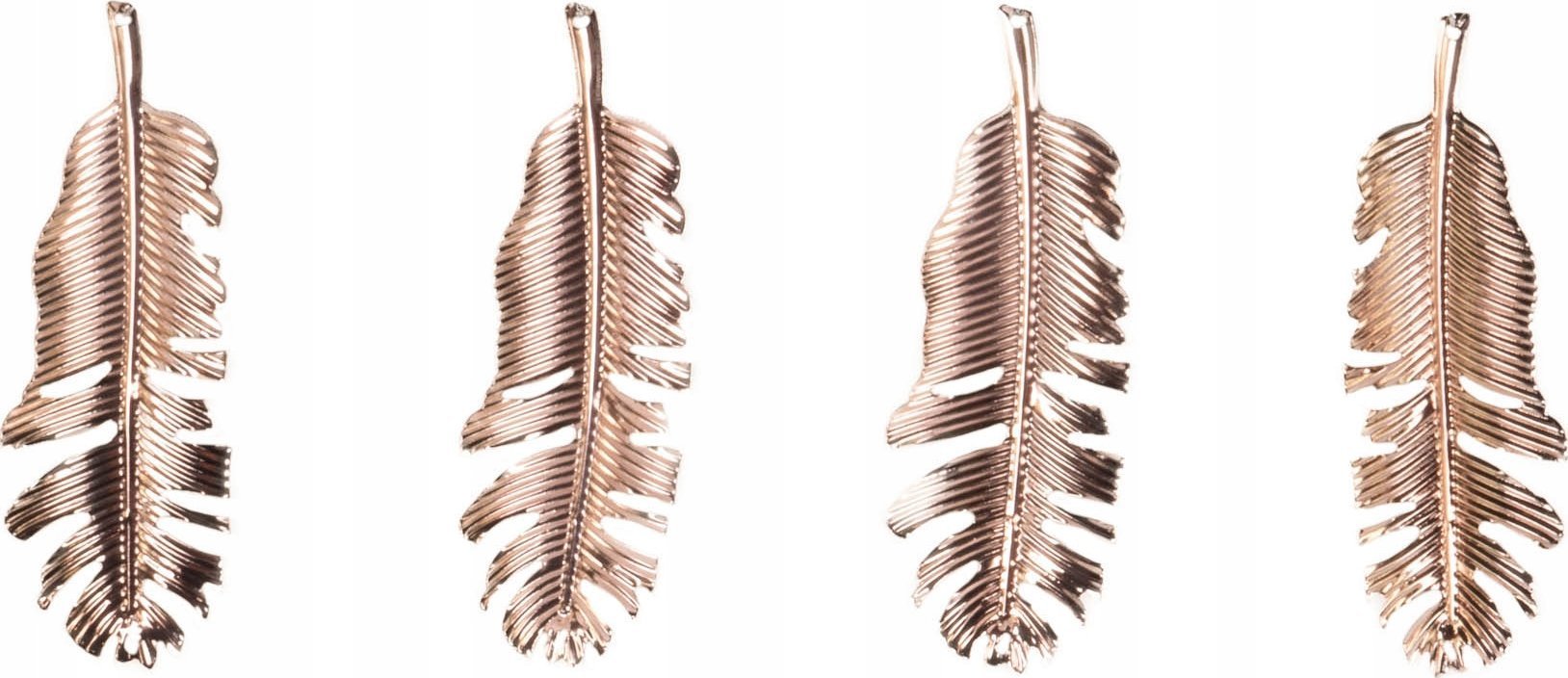 Dekoracja świąteczna Home Styling Collection Dekoracje świąteczne, złote zawieszki listki, 4 sz.