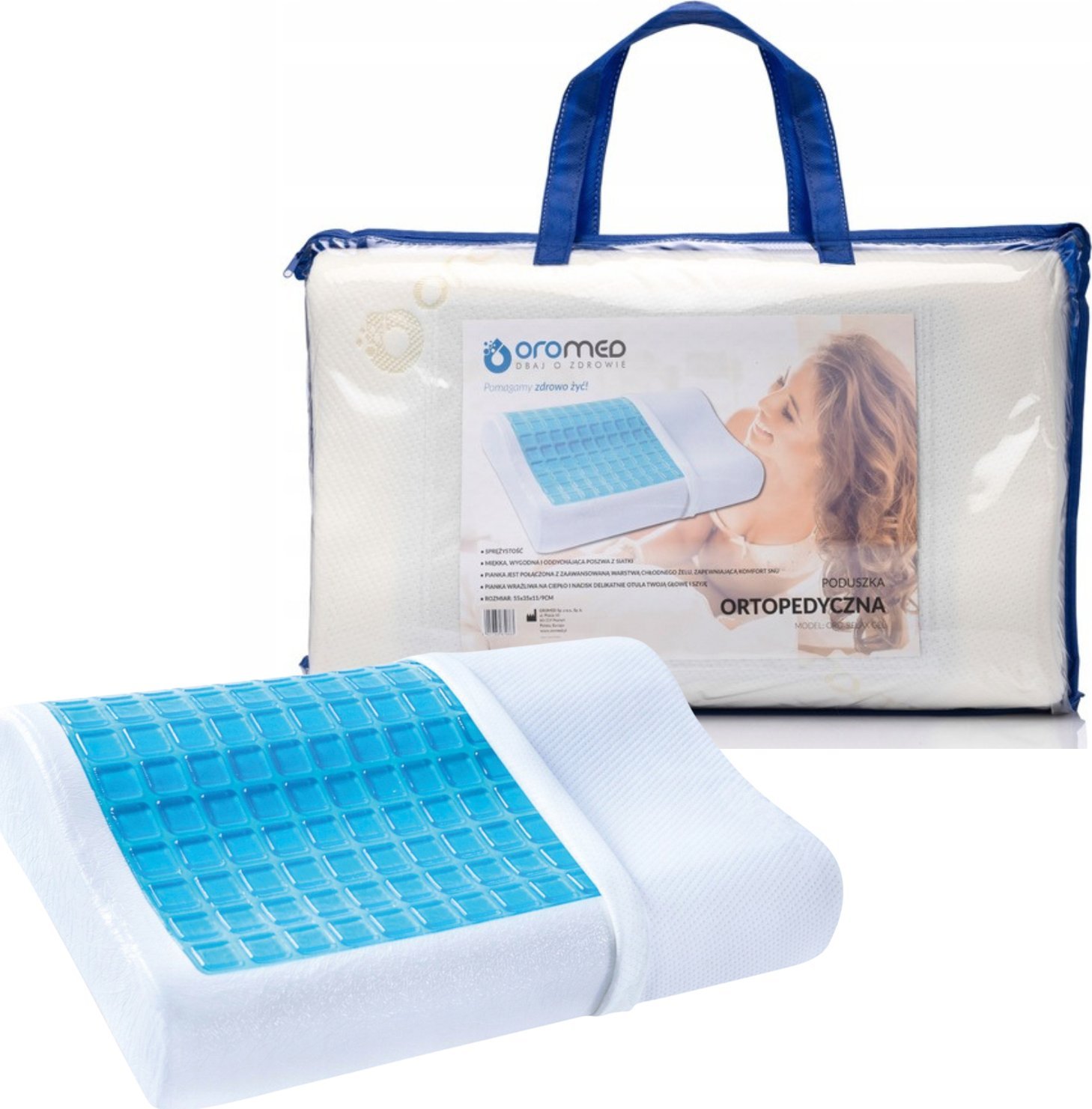 Osram OROMED PODUSZKA ORTOPEDYCZNA 60x40x12 DO SPANIA ŻEL CHŁODZĄCY WYRÓB MEDYCZN