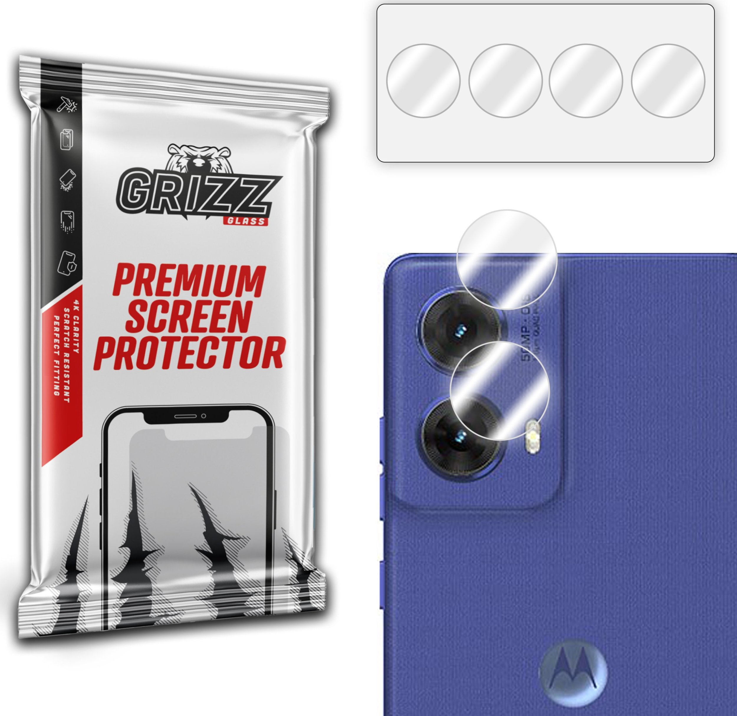 GrizzGlass Szkło na aparat GrizzGlass HybridGlass Camera do Motorola Moto G85