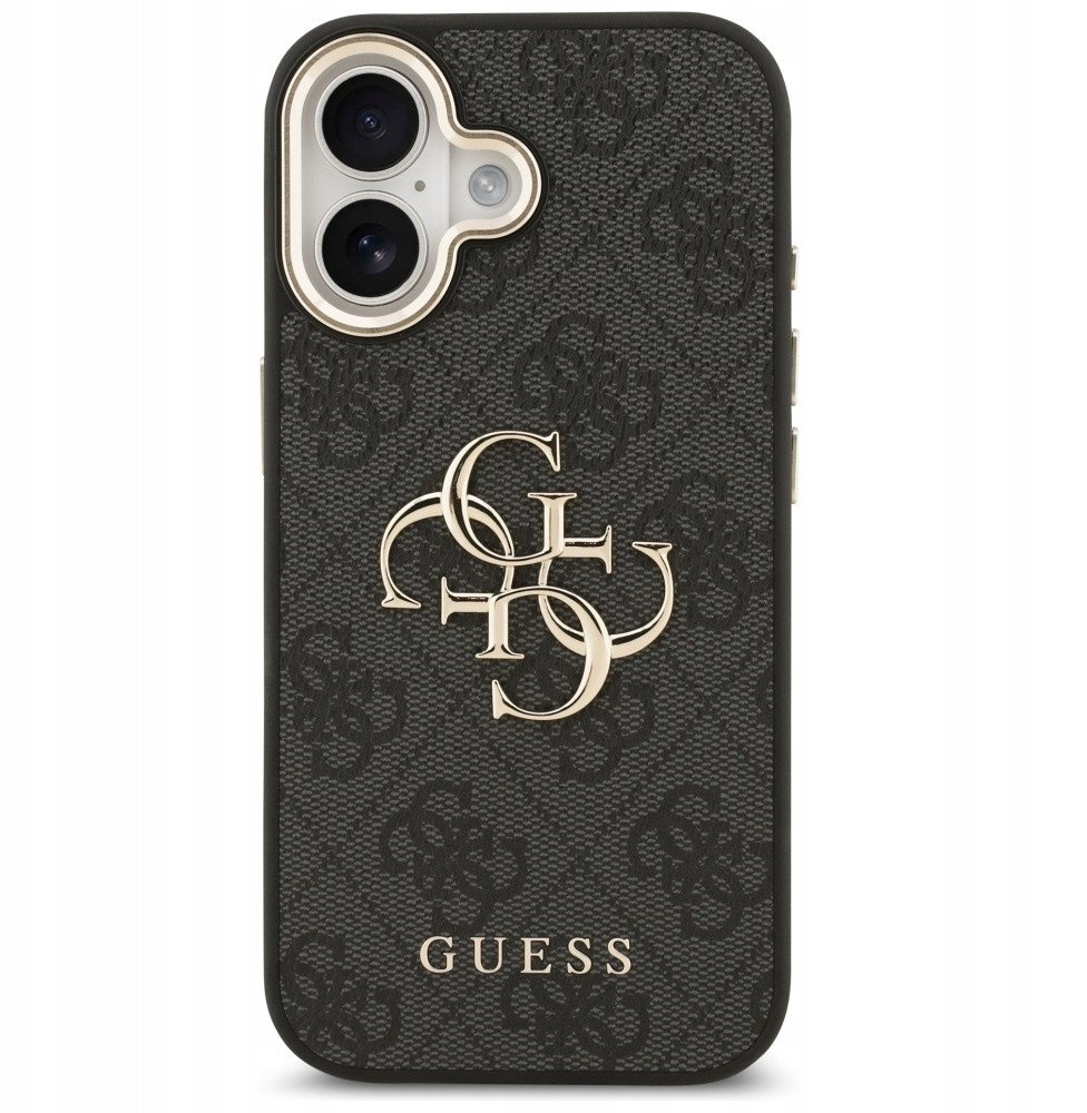 Etui Guess 4G Big 4G Classic Logo do iPhone 17 czarny złoty