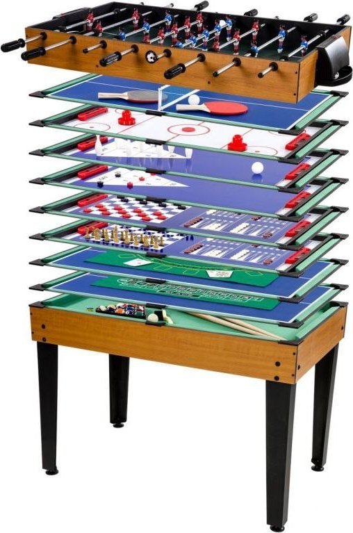 GamesPlanet Wielofunkcyjny stół do gry 15 w 1 - buk
