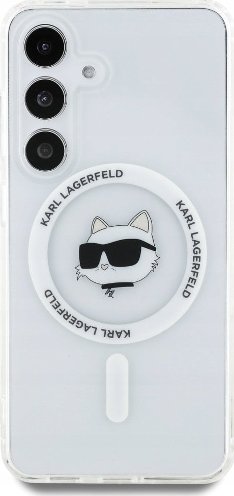KARL LAGERFELD futerał do SAMSUNG S25 Plus KLHMS25MHLSCHH (Magnetic IML Metal Choupette Head) biały