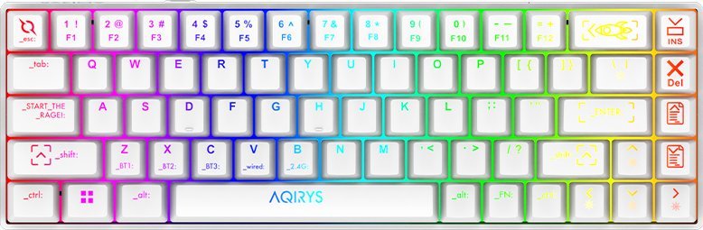 Klawiatura AQIRYS Mira White Outemu Red (AQI-GA-KB-7)