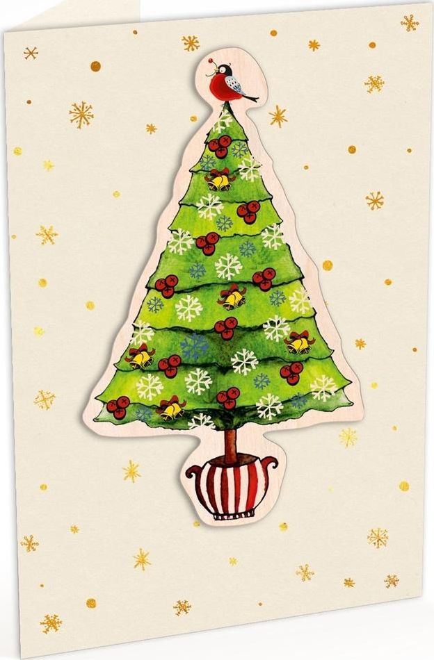 Cozywood Karnet C6 naklejany + kop. Święta Choinka