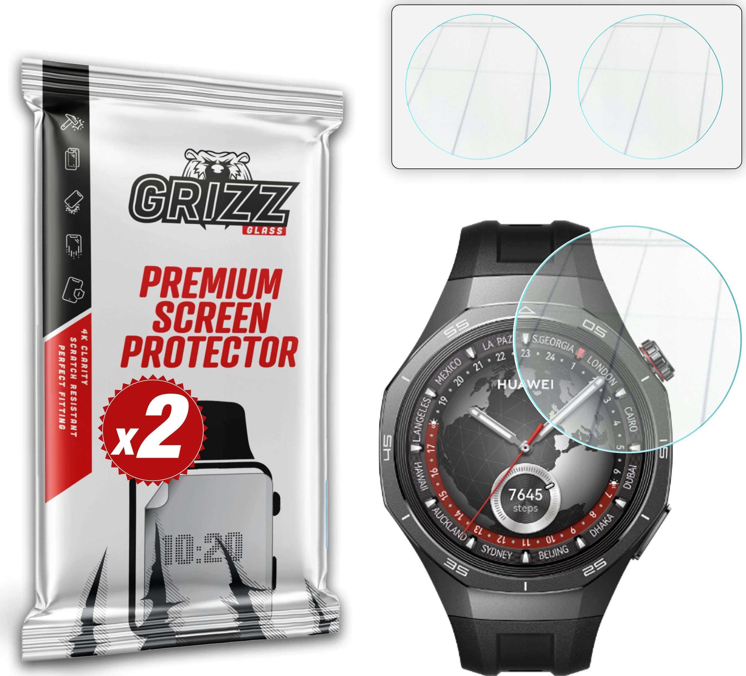 GrizzGlass Szkło hybrydowe GrizzGlass HybridGlass do Huawei Watch GT 5 Pro 42mm