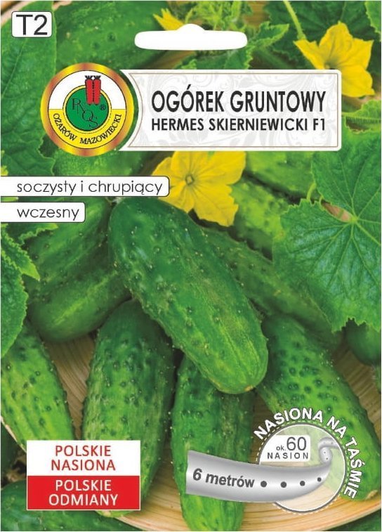 Nasiona ogórek Hermes Skierniewicki F1 wczesna odmiana na taśmie 6m