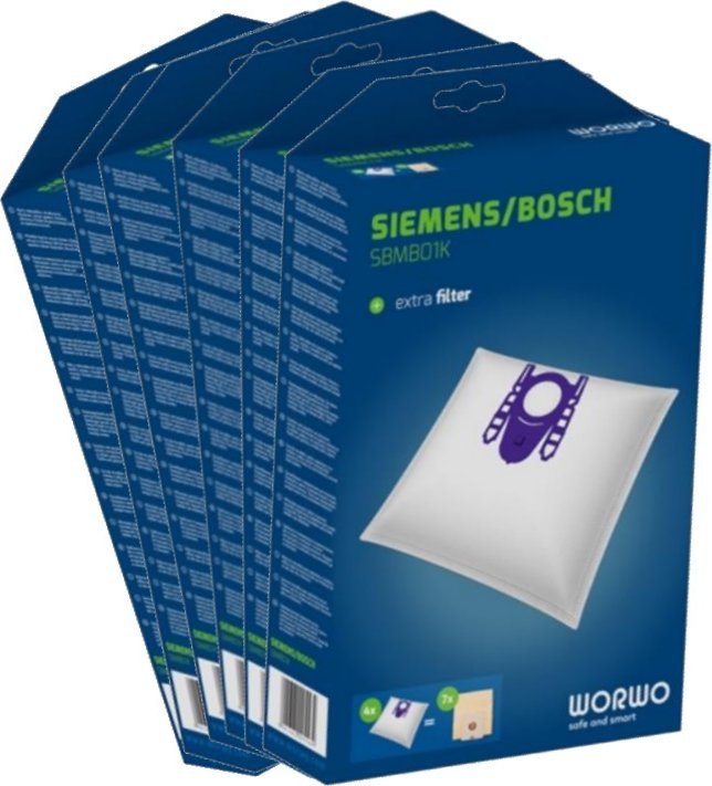 Worki do odkurzacza Bosch Siemens Worwo SBMB01 24 sztuki karton zbiorczy