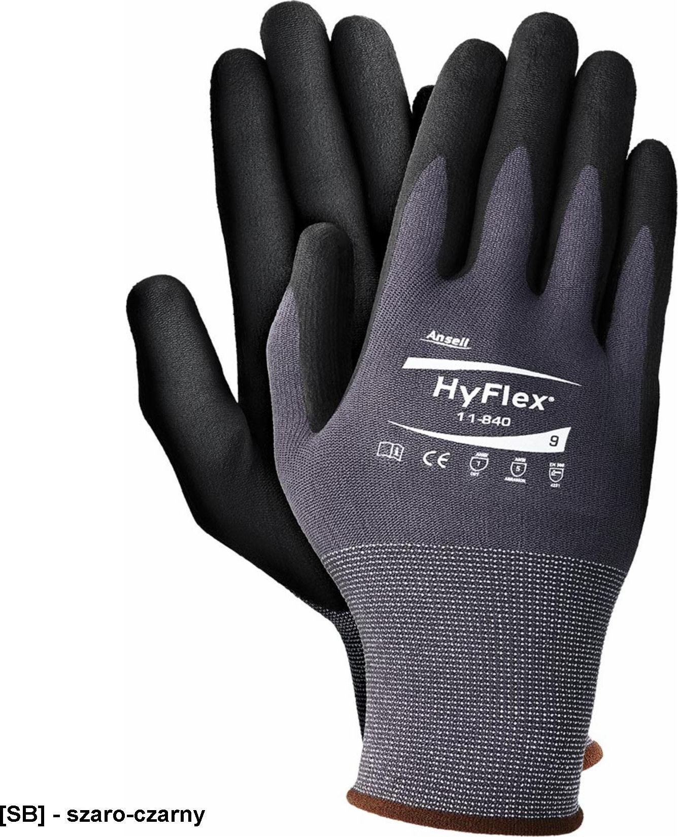 R.E.I.S. RAHYFLEX11-840 - rękawice wielozadaniowe z pianki nitrylowej 8