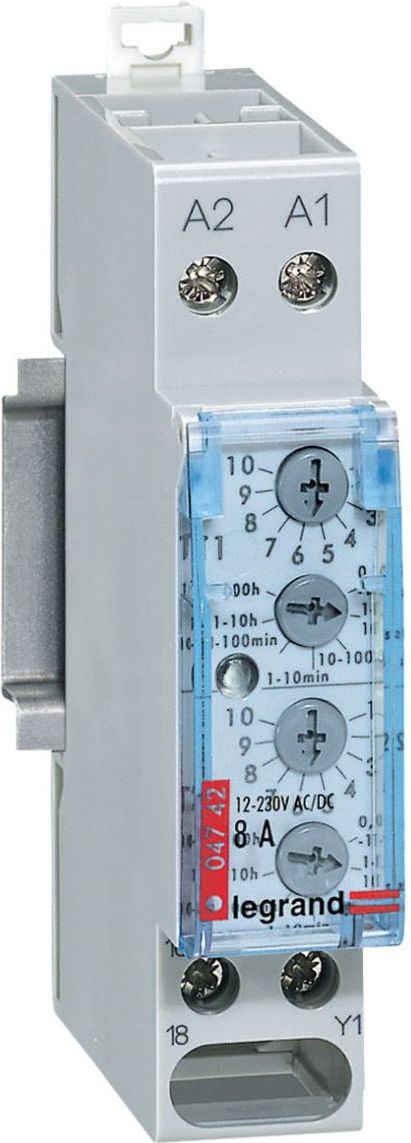 Legrand Przekaźnik czasowy 1P 8A 0.1sek-100h 12-230V AC/DC (004742)