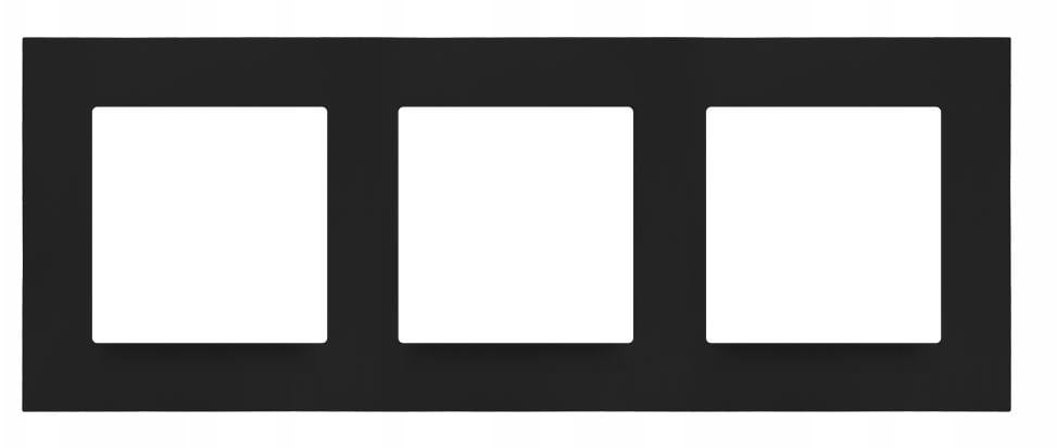 Kontakt-Simon Simon 55 Ramka 3-ramkowa LINE Czarny mat TR3/149