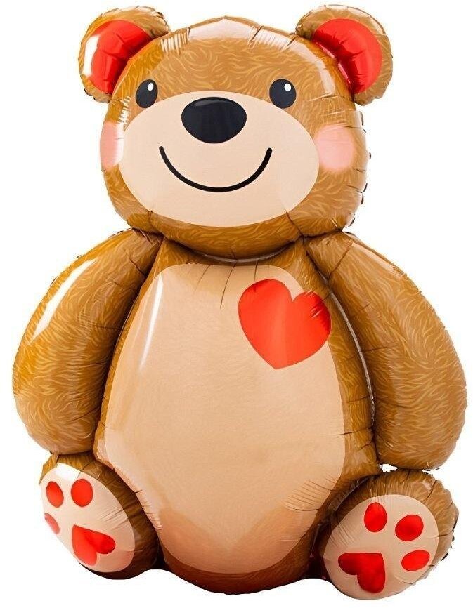 Balon foliowy Miś z serduszkiem 48x65cm