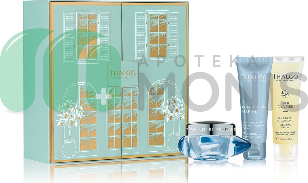 Thalgo Gift Box Set Thalgo: Eveil à la Mer, Cleanser, Cleansing Gel, For Face, 50 ml + Cold Cream Marine, Soothing, Cream, For Face, 50 ml + Cold Crea