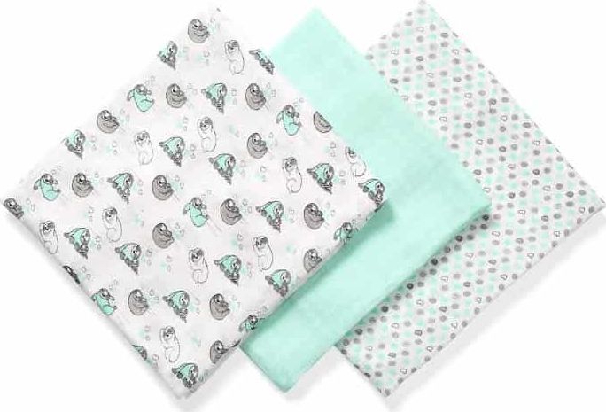 BabyOno Naturalne Pieluszki z Włókien Bambusa Organicznego Miętowe BabyOno