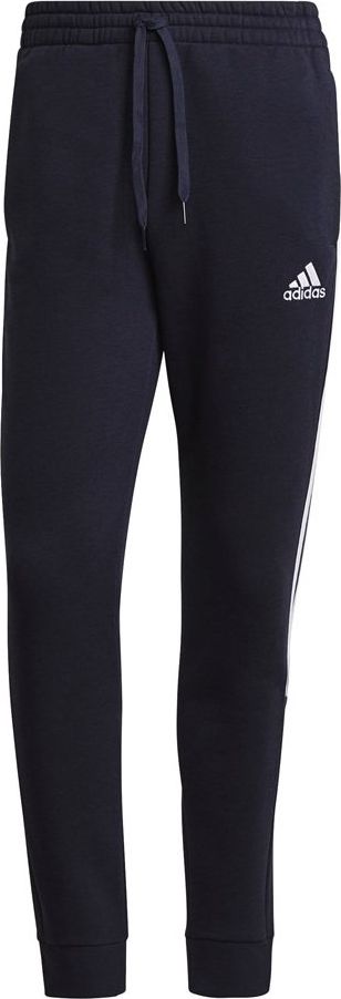 Adidas Spodnie męskie adidas Essentials Tapered Cuff 3 Stripes granatowe GK8977 S