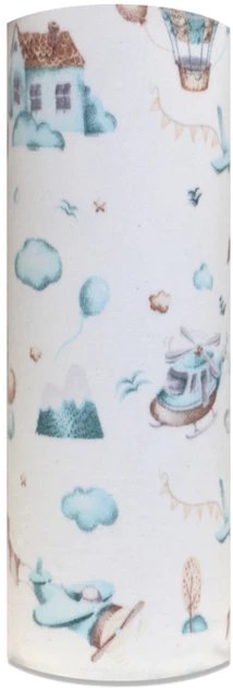 Pielucha flanela druk 70/80 Lotnisko mięta 4977