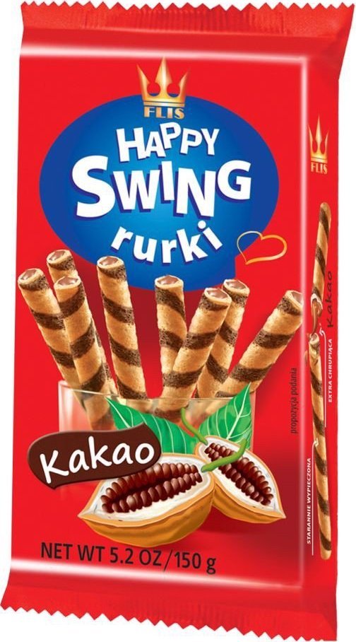 FLIS Flis Rurki Happy Swing o smaku kakaowym 150g