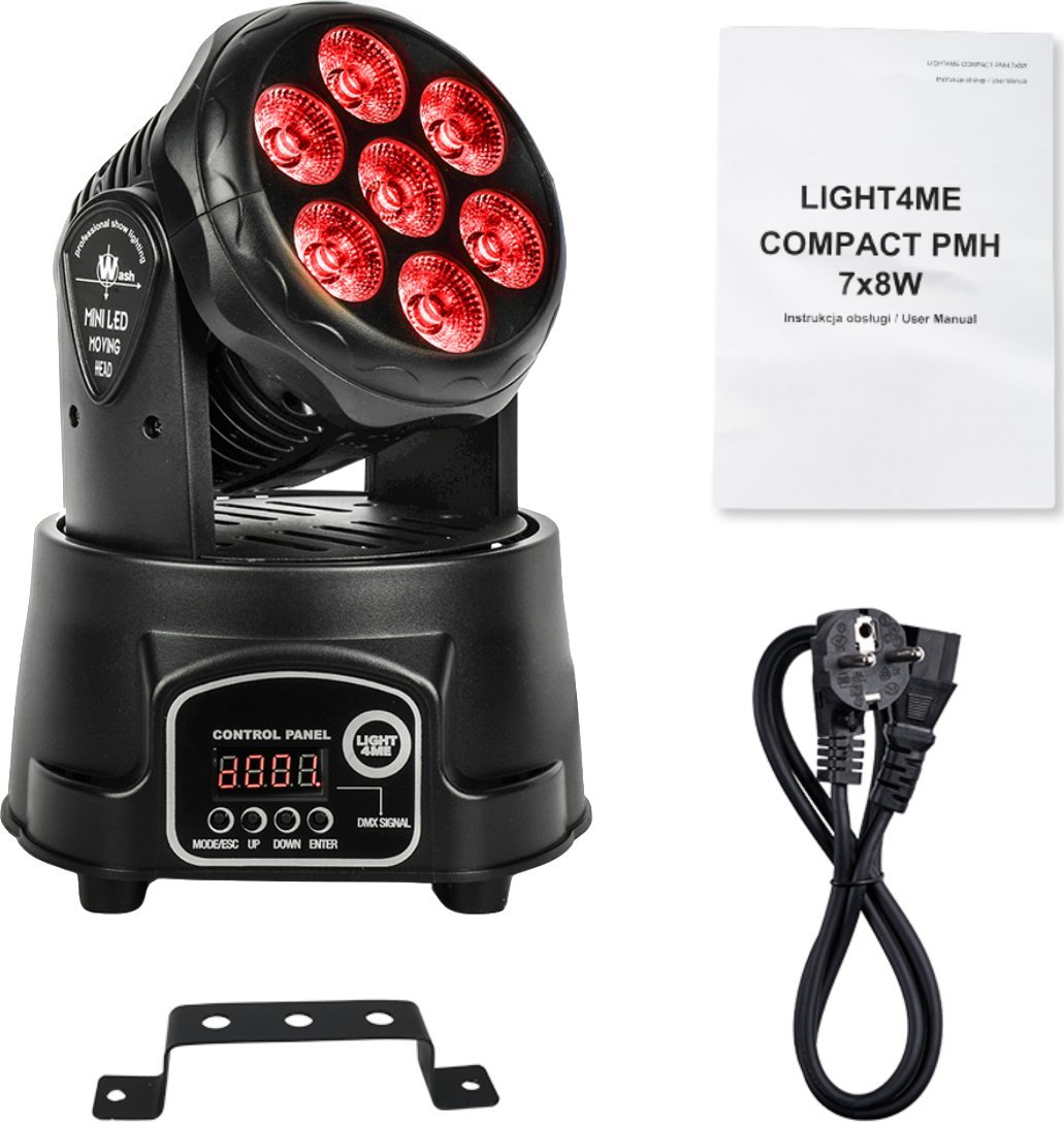 Lampa sufitowa LIGHT4ME LIGHT4ME COMPACT PMH 7x8W głowica ruchoma LED wash
