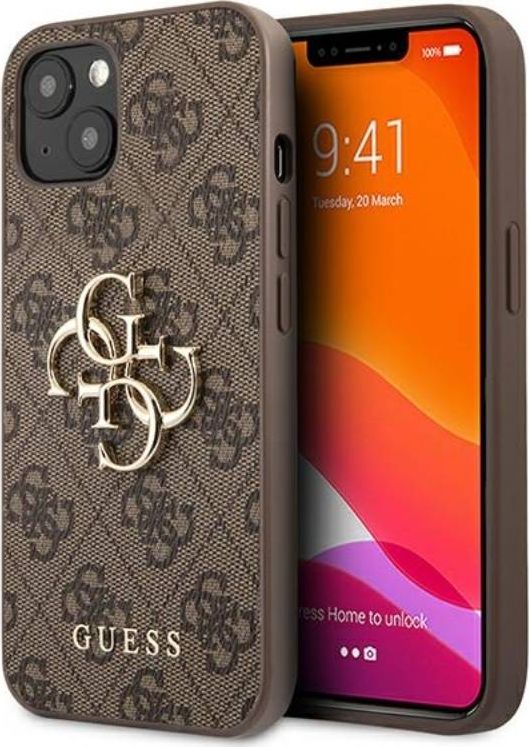 Guess Etui Guess GUHCP13M4GMGBR Apple iPhone 13 brązowy/brown hardcase 4G Big Metal Logo