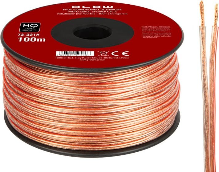 Przewód Blow 73-321# Przew.głośn.2x0,35mm przezroczysty