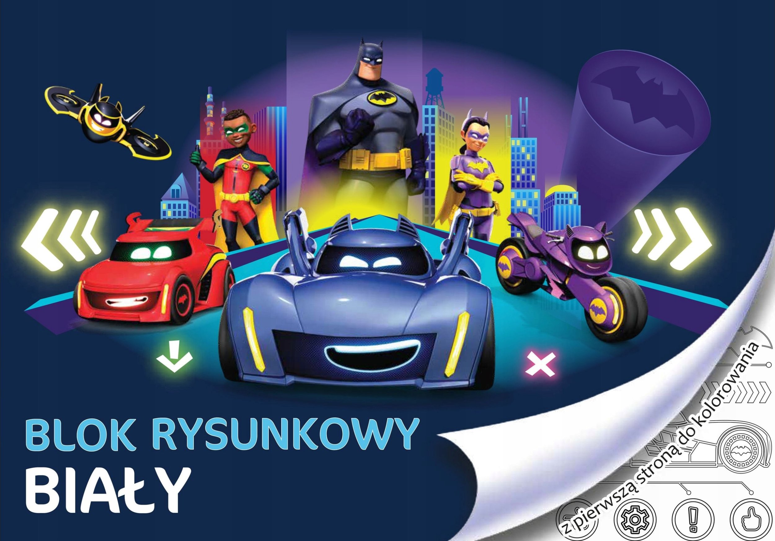 Teka Blok rysunkowy biały A4/20K Batman mix