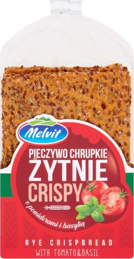 Melvit Melvit Crispy Pieczywo chrupkie żytnie z pomidorami i bazylią 130 g