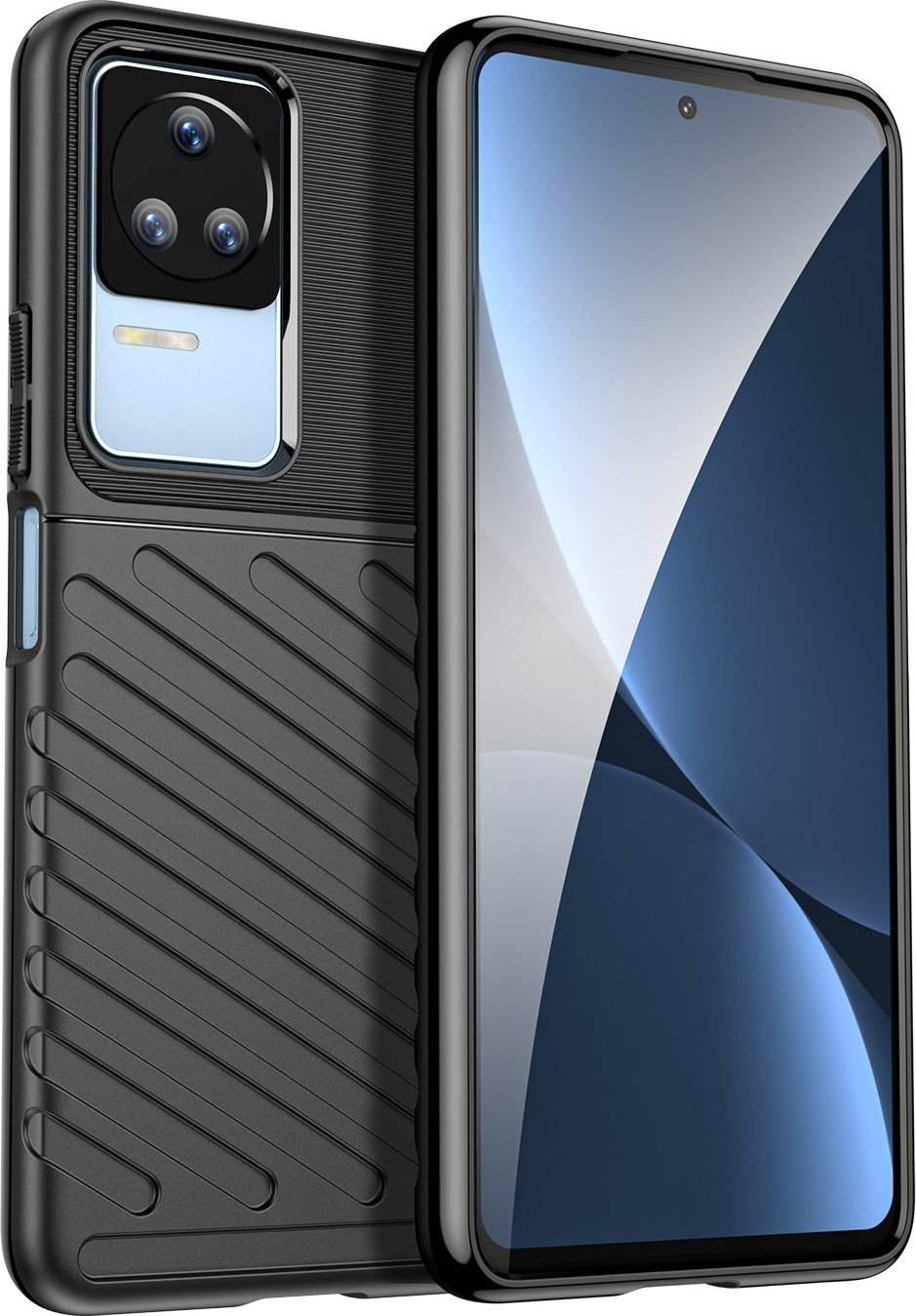 Hurtel Thunder Case etui Xiaomi Poco F4 5G silikonowy pancerny pokrowiec czarne