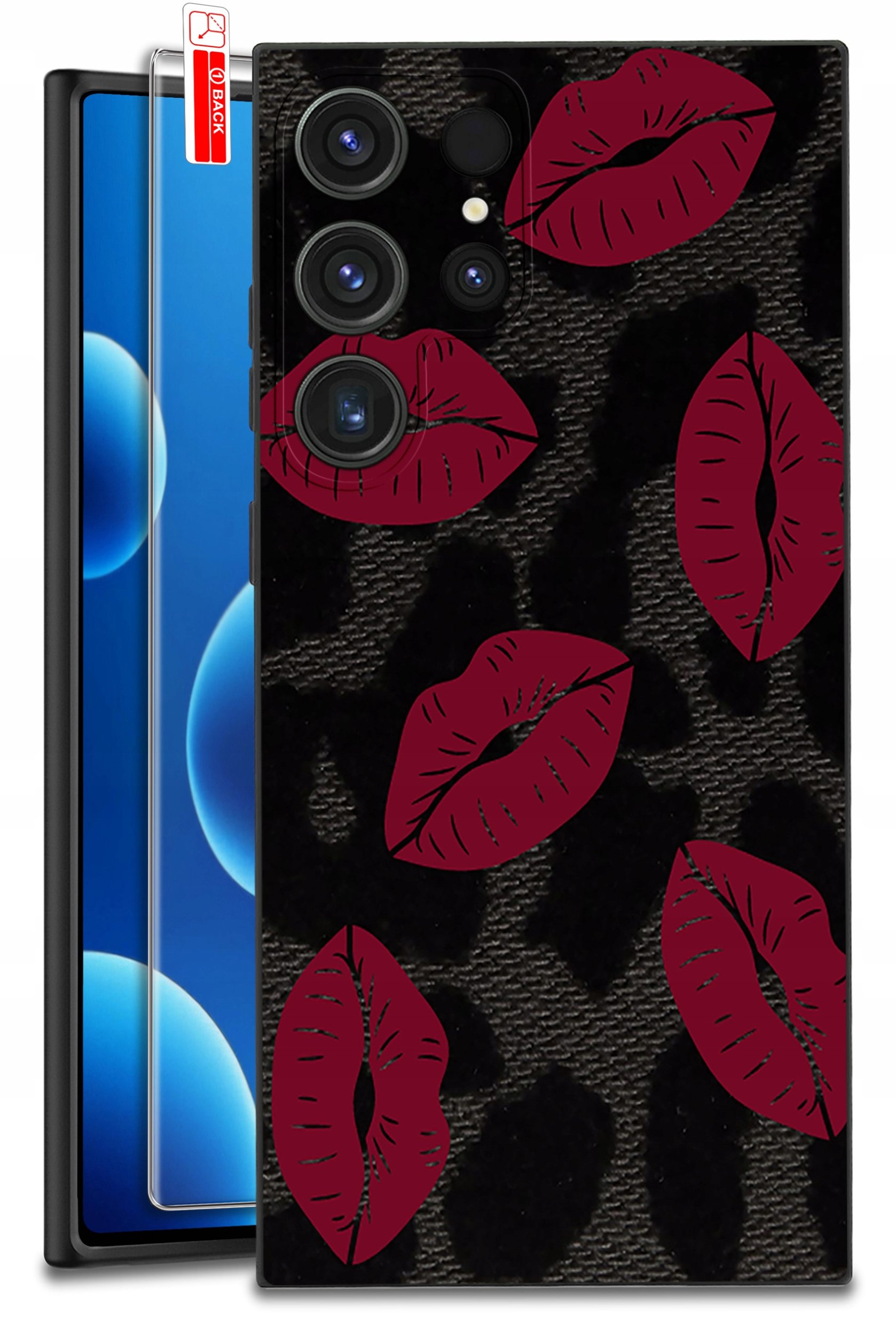 ETUI do Samsung Galaxy S24 Ultra | WZORY | SILIKONOWE MATT CASE + SZKŁO 9H