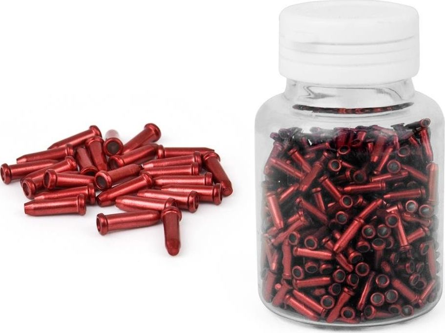 Accent Końcówki linki Accent 2,3 mm aluminiowe 5 sztuk czerwone uniwersalny