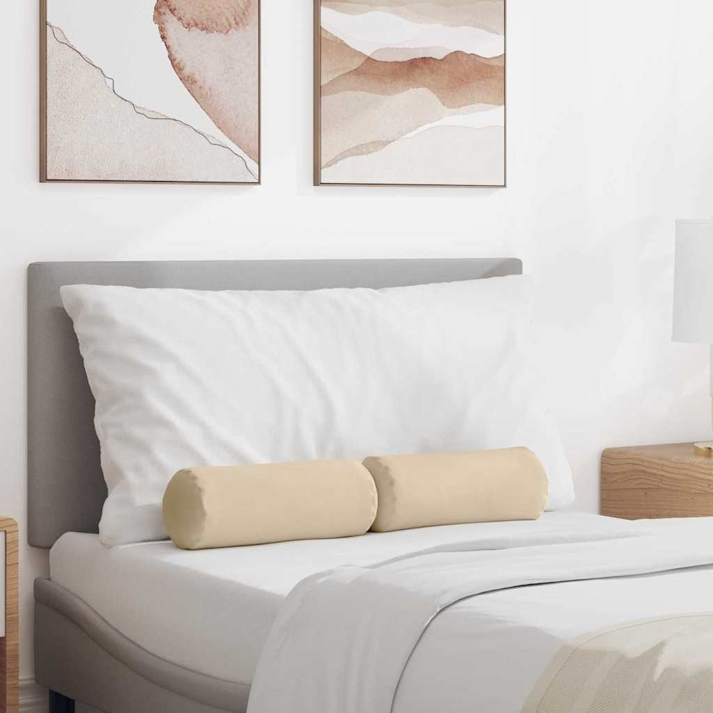 vidaXL Poduszki Wałkowe 2 pcs Kremowy 15 x 40 cm