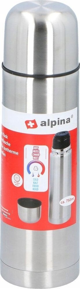 Alpina TERMOS TERMICZNY TURYSTYCZNY 750ML SREBRNY