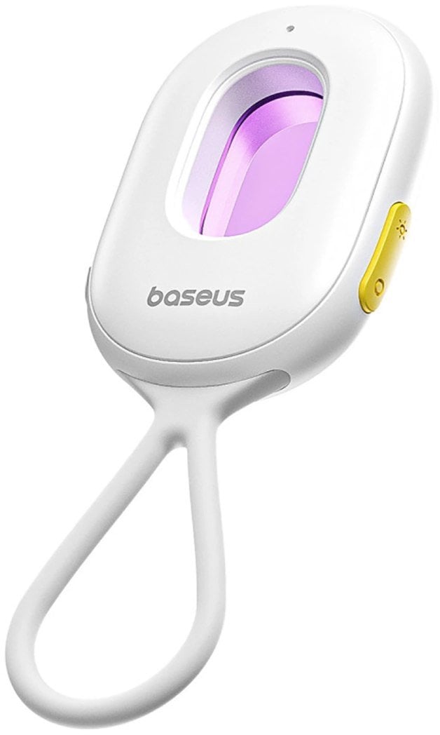 Wykrywacz ukrytych kamer Baseus Heyo Series II z alarmem i mini latarką + kabel Baseus Simple USB-A - USB-C - biały