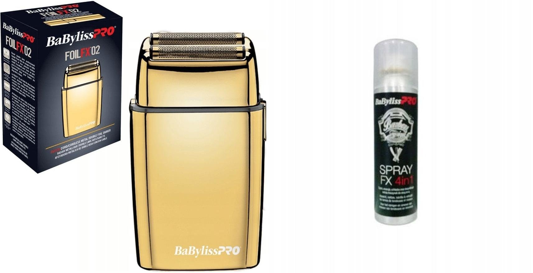 Golarka BaBylissPRO Golarka BaBylissPRO PRO FoilFX02 + SprayFX 4W1 BBPRO 150ml