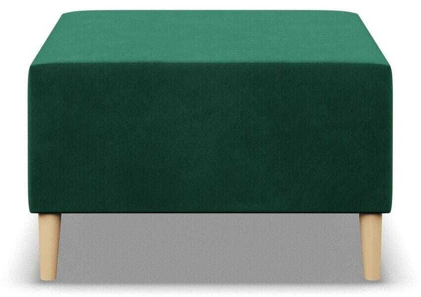 Pufa, podnóżek, MILO, velvet, 71x71x40 cm, butelkowa zieleń