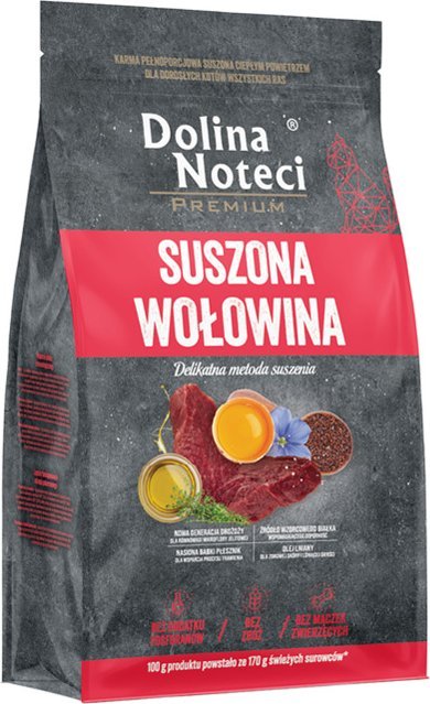 Dolina Noteci Premium Karma suszona dla kotów wszystkich ras wołowina 2 kg