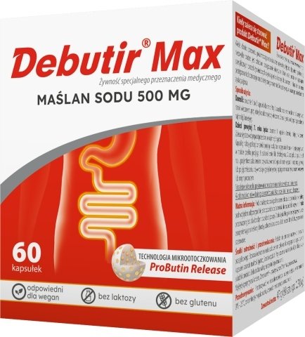 DEBUTIR_Max maślan sodu 500mg suplement diety 60 kapsułek