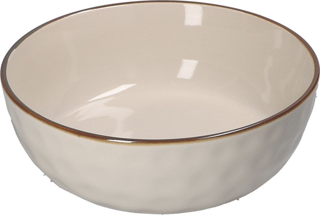 NPC Polska Rose&Tulipani Zestaw 4 misek do sałatek z kamionki 20 cm kość słoniowa