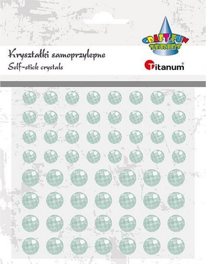 Titanum Kryształki samoprzylepne okrągłe blady nieb. 60szt