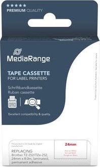 MediaRange MediaRange Schriftbandka. Brother TZ-252/TZe-252 24mm 8m rot