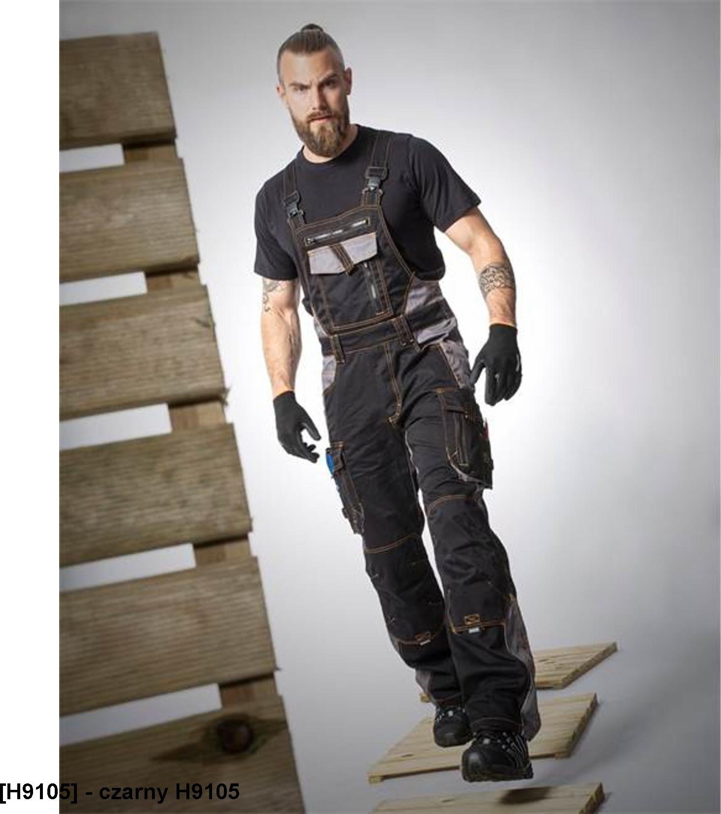 Ardon ARDON VISION 03 H91 - spodnie ogrodniczki - czarny H9105 70