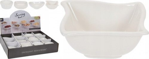 Koopman Miseczki na przekąski białe porcelanowe 9 cm