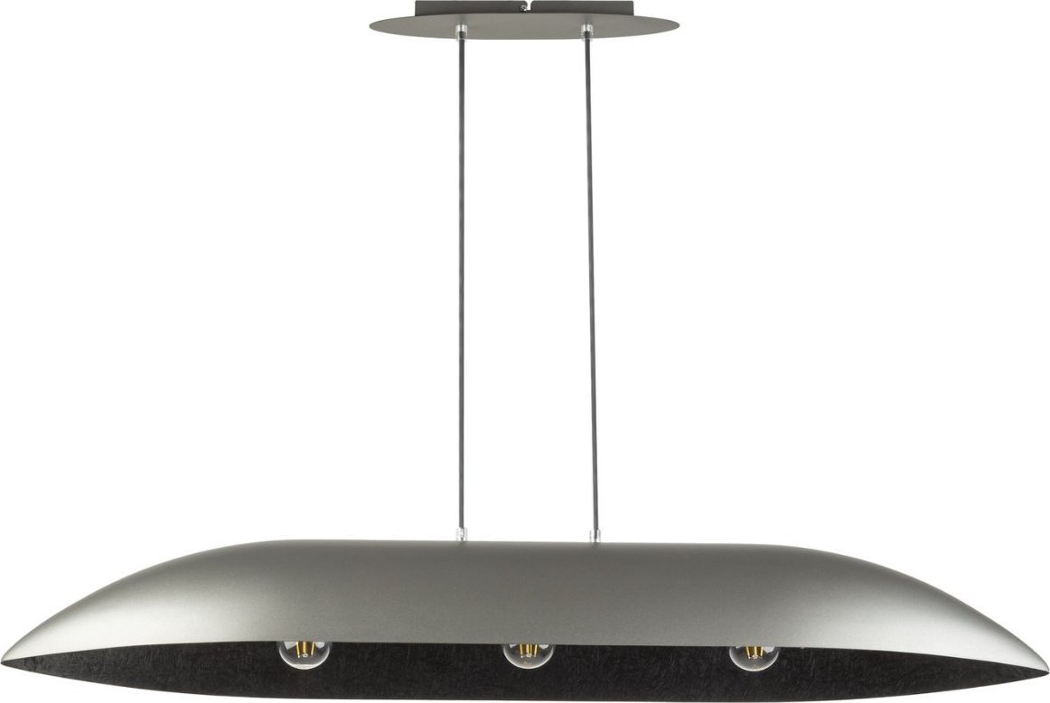 Lampa wisząca Sigma Nowoczesna lampa wisząca Gondola L 40642 Sigma do salonu czarna srebrna