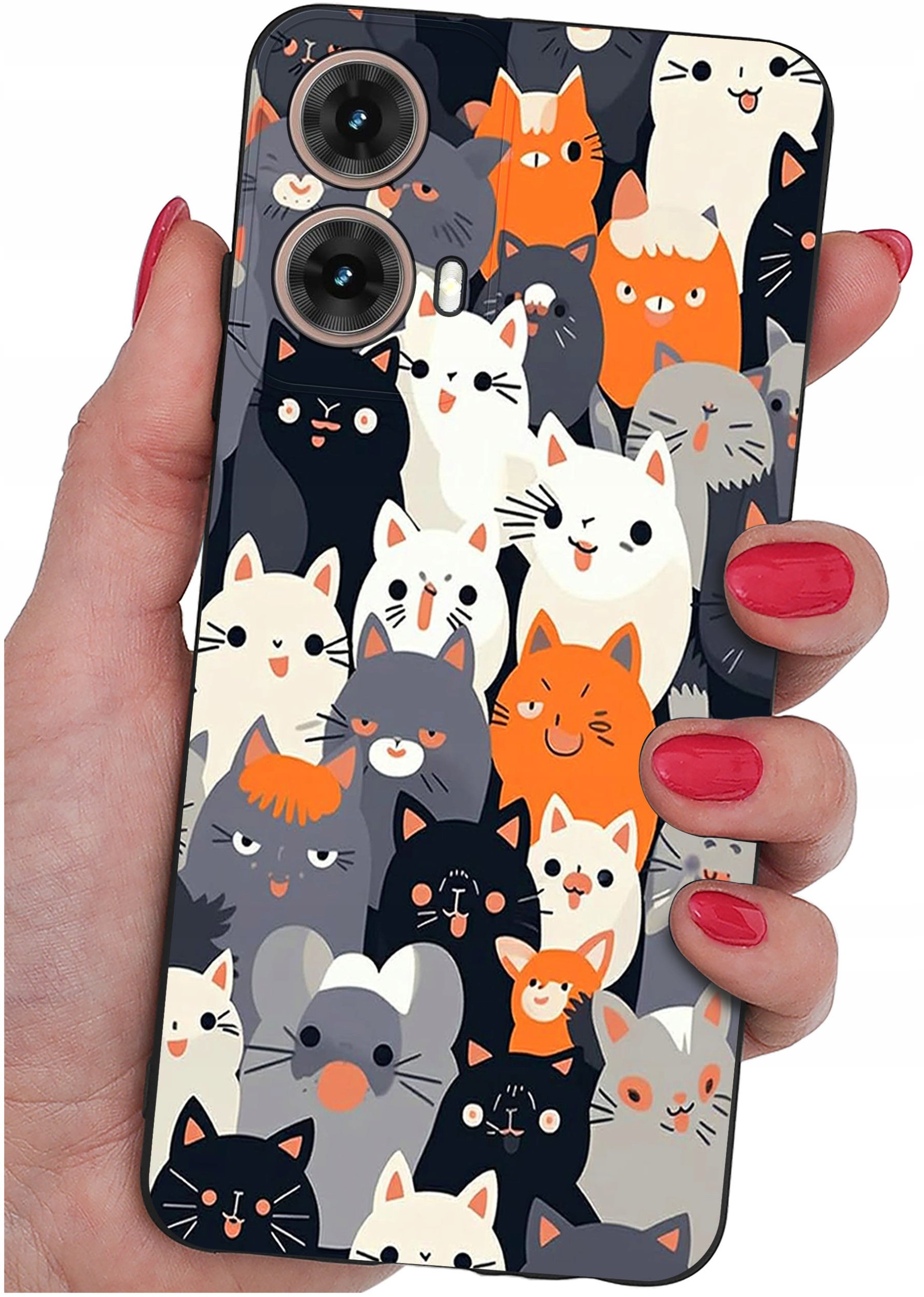 Etui do Motorola Moto G85 5G WZORY |SILIKONOWE MATT CASE