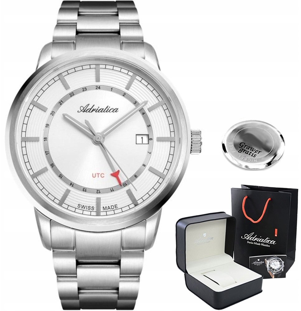 Zegarek Adriatica Zegarek męski PICO z GRAWEREM